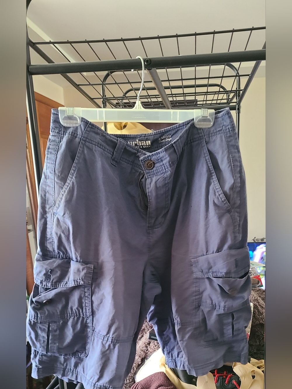 Urban Pipeline Cargo Shorts in Navy Blue